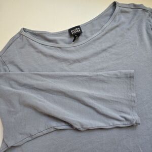 Eileen Fisher Women's Scoop Neck 3/4 Sleeve Blouse shirt Size Large Blue T330‎